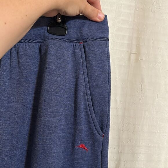 Tommy Bahama XL 30” Blue Double Knit Drawstring Lounge Sweatpants with Pockets - Picture 7 of 14